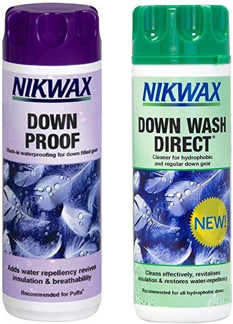 Nikwax Pack DOWN WASH & DOWN PROOF 2x300ml Lavado e Impermeabilizante ropa y sacos de plumas
