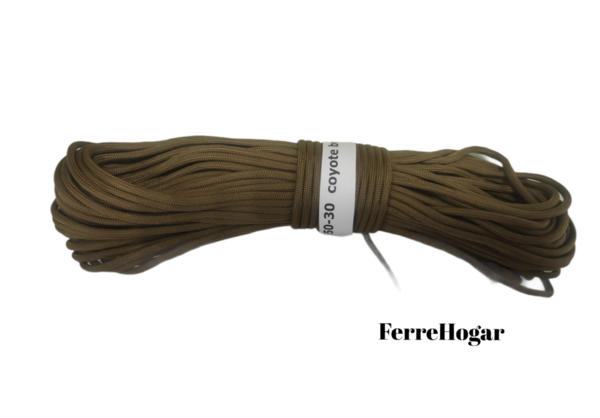 Paracord 750 type IV, color Coyote Brown 4 mm 15 metros 1601-15
