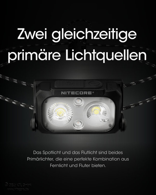 Nitecore NU25UL Ultralight 400 lúmenes Frontal LED Recargable Triple Salida – Blanco, Rojo, Alto CRI