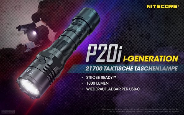 NITECORE P20i 1800 Lumen Rechargeable Tactical Flashlight