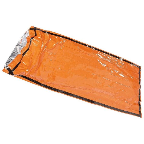 Fox Outdoor Saco de dormir de emergencia naranja, recubierto de aluminio por un lado 31100