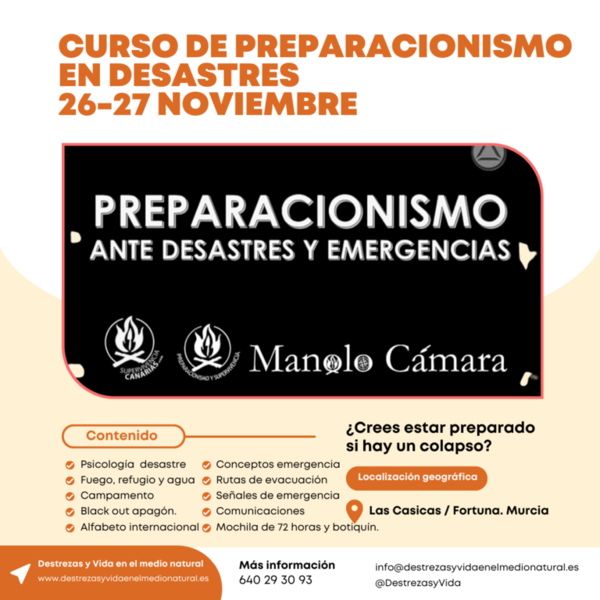 Curso de Preparacionismo en Desastres. 26 y 27 de noviembre 2022.