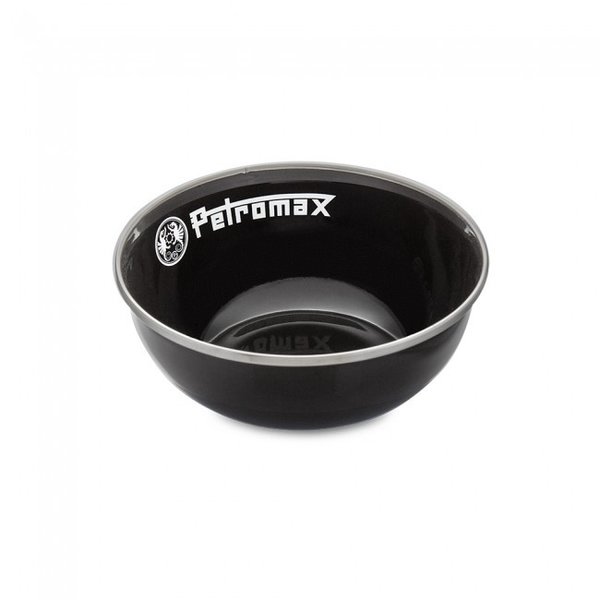Petromax Bowl Cuenco de Esmalte Retro Negro 160 ml. 2 unidades. Px-bowl-160-s