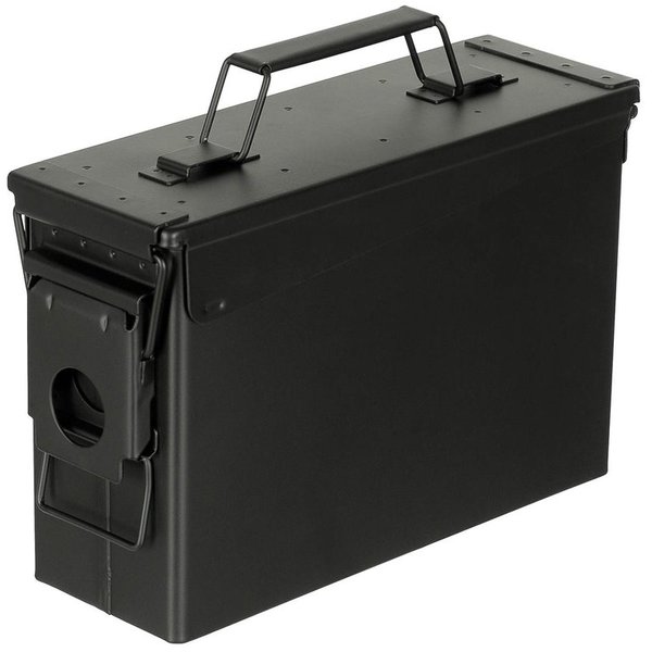 MFH Ammo Box Original. Caja de Munición de Metal cal. 30 M19A1 NUEVA Negra Ref 27147A