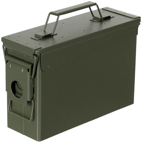 MFH Ammo Box Original. Caja de Munición de Metal cal. 30 M19A1 NUEVA Verde Ref 27147B