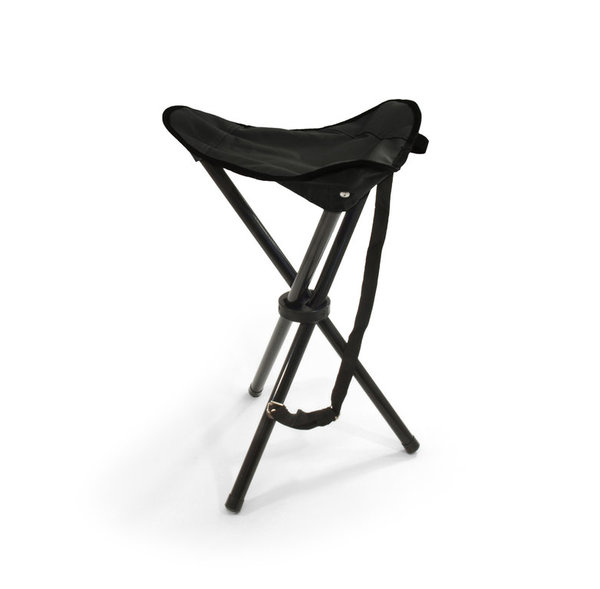 Basic Nature Silla Plegable Acero Tripod stool Negra 792 g 591101
