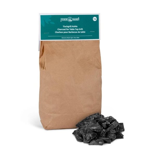 Feuerhand Carbón vegetal para parrilla de mesa Top Grill (1kg) FH-CHARCOAL