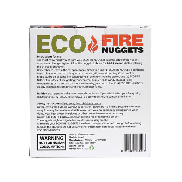 Eco Fire Enciende fuegos Nuggets bolsa con 24pcs