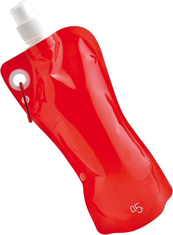 Botella Flexible de agua "Kinzig" 500 ml Roja Baladéo PLR717