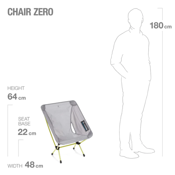 Helinox CHAIR ZERO Grey . Silla de Camping Ultraligero Portátil Plegable 10552R1