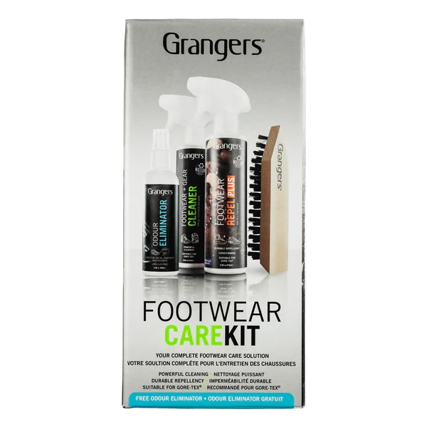 Grangers Footwear Care Kit. Kit de cuidado para calzado. Aprobado por Bluesign y libre PFC GRF206