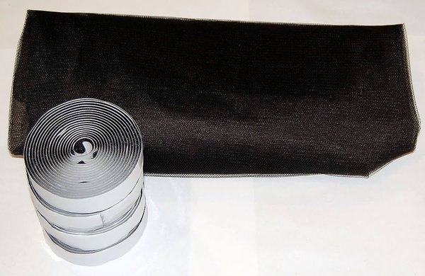 Tela Mosquitera NEGRA con Velcro 300 x 250 cm