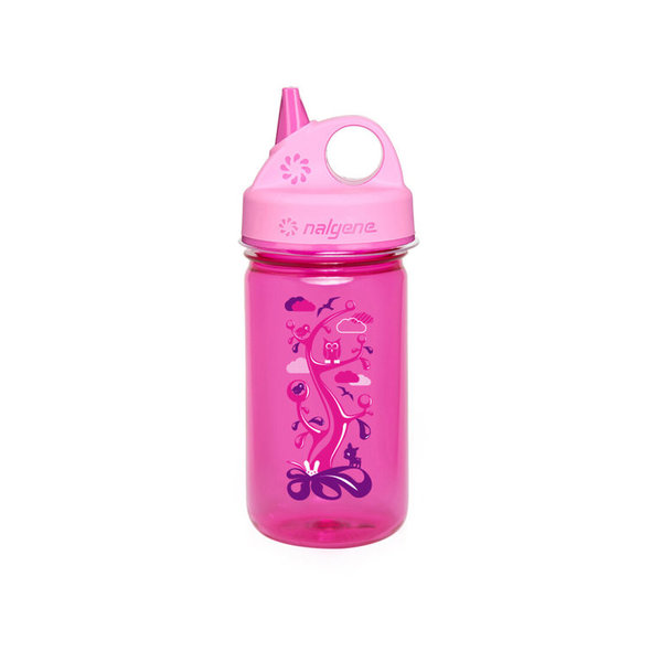 Botella Reutilizable para Niños 375 ml Grip-n-Gulp - 0,35 L Pink Baum