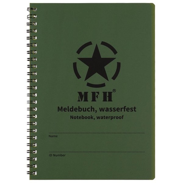 MFH Cuaderno Impermeable con Espiral - Notas Legibles en Cualquier Clima 15 x 21 cm 37500