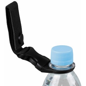 MFH Soporte para botella de agua con clip y sistema Molle Negro 28287A