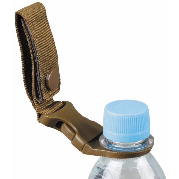MFH Soporte para botella de agua con clip y sistema Molle Coyote 28287R